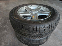 Two 22560R17 tires on rims