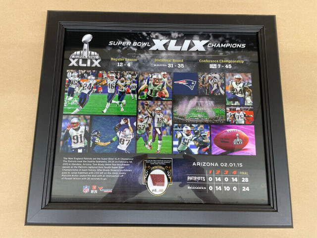 New England Patriots 15 Postseason Super Bowl Champions Framed in Arts & Collectibles in Regina