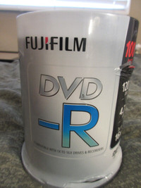 New still in plastic spindle, 100, Fujifilm DVD -R  CDcases