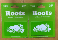 Roots gift cards