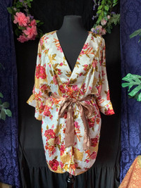 Vintage 1990s la senza floral robe size small to medium