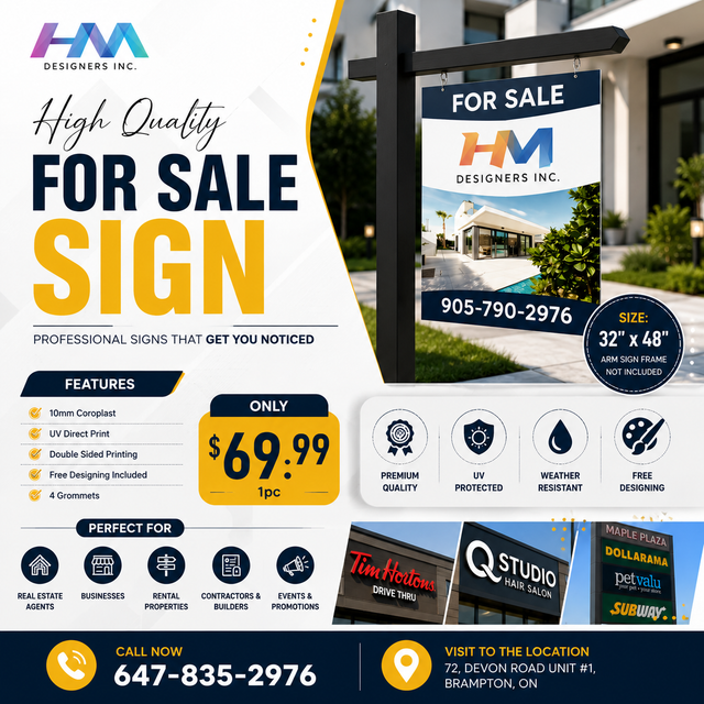 Custom Coroplast For Sale Signs | Double-Sided | UV Printed |