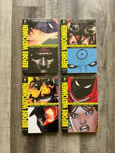 All still sealed and brand new. Displayed on shelf and well looked after. DC Comics Before Watchmen...