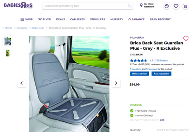 Brica Baby booster/seat protectors + seatbelt extender, View more