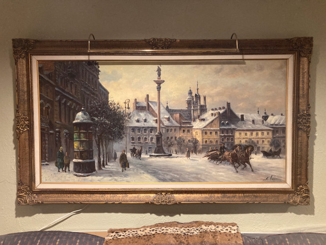 Peinture de la place Royale de Varsovie  dans Art et objets de collection  à Laval/Rive Nord