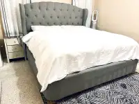 King size bedframe with boxsprings