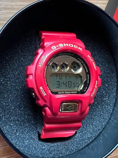Casio G shock Anniversary red and gold, View more