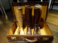Art Deco GATSBY English RIDING BOOTS FORMS LEATHER SUITCASE