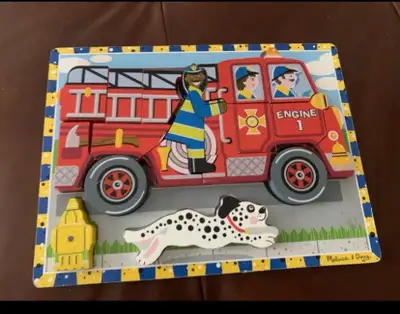  Melissa & Doug Wooden Chunky Puzzle firetruck , View more