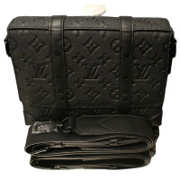 Louis Vuitton Black Leather Monogram Trunk Messenger Bag M57726