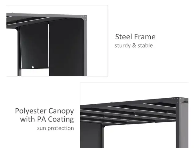 10x 13 Patio Pergola Sliding Roof, LED L in Other in Oshawa / Durham Region - Image 6