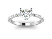 1.70 Carat Heart Shape Lab Diamond Engagement Ring 14k Gold
