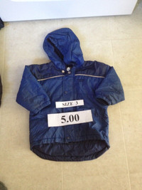 Kids Size 3 Coats/Snowpants and Jackets