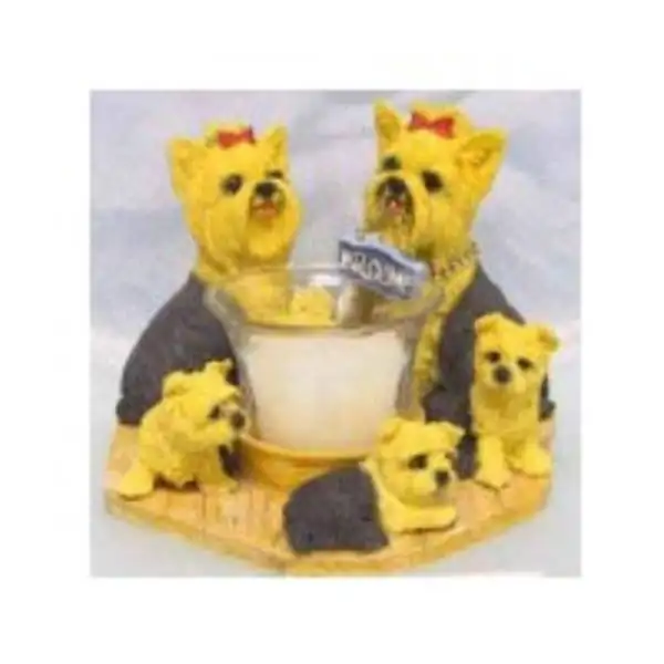 Circle of Yorkshire Terriers, Yorkie family candleholder, Yorky in Arts & Collectibles in Oakville / Halton Region - Image 2