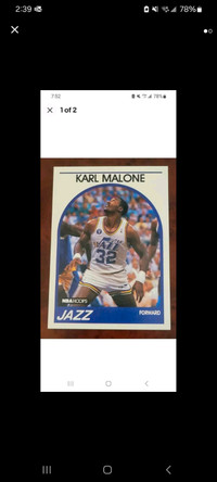 1989-90 Hoops Karl Malone Utah Jazz HOF Basketball Card