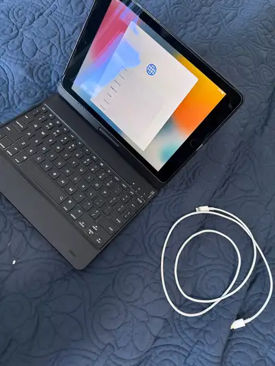iPad Air two with a keyboard , View more