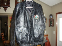 D DAY 60TH ANNIVERSARY BLACK LEATHER JACKET