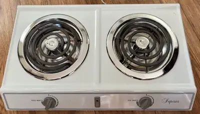 2 burner countertop stove, View more