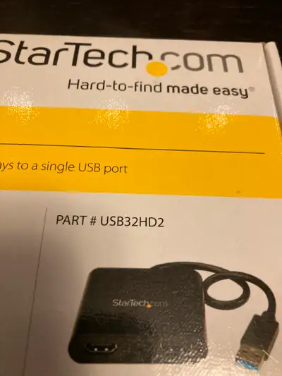 StarTech.com USB32HD2 USB 3.0 to Dual HDMI Adapter w/ box Sells for $70 plus tax on Amazon which bri...