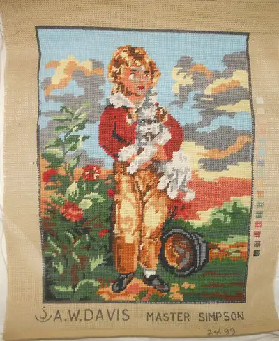 NeedlePoint L'Angelus J.F.Millet & Master Simpson A.W.Davis, View more