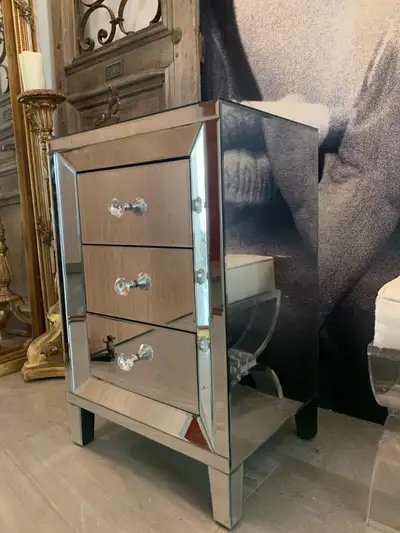 Mirrored three drawer dresser cabinet full size , View more