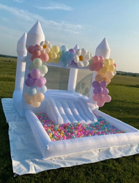White Bounce castle for rent