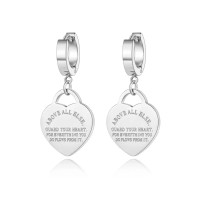 Brand new Fashion Titanium Stainless Steel Love Heart Earrings