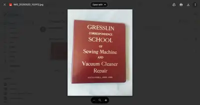 Gresslin Correspondence School of Sewing/Vacuum Repair Manual, View more