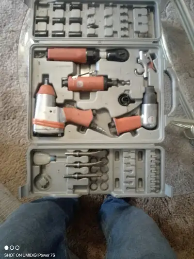 Air Impact Gun Air Tool Set of 4 Air  Tools With Case, View more