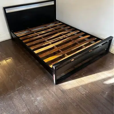 Solid Wood Queen Bed Frame – MUST – Excellent Condition – $360, View more