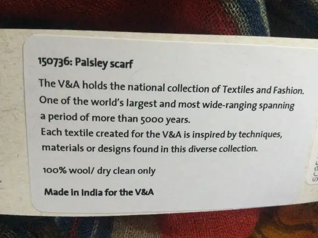 V & A Museum Pure Wool Scarf Palsley Pattern in Other in Edmonton - Image 6