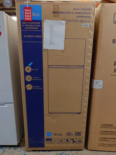 Midea "30" White Top Freezer Bottom Fridge on Sale‼️, View more