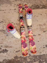 Girls Used Skis, Bindings and Ski boots for Sale