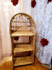 Beautiful vintage Wicker rack  3 tier 