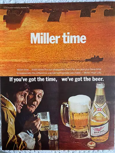 1972 Miller High Life Original Ad, View more
