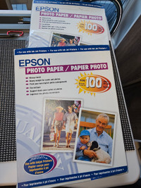 1 pk - 100 sheets of Epson photo paper, glossy finish.