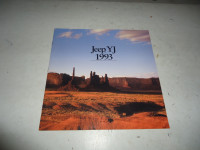 1993 JEEP YJ DELUXE SALES BROCHURE