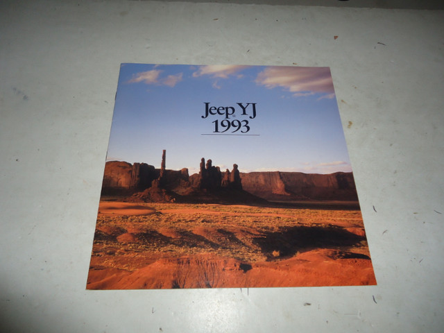 1993 JEEP YJ DELUXE SALES BROCHURE in Arts & Collectibles in Belleville