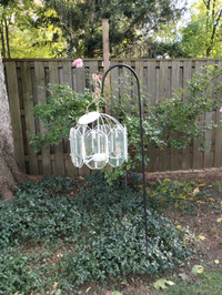 Pretty Shabby Chic White Chandelier Etched Glass Metal Ceiling