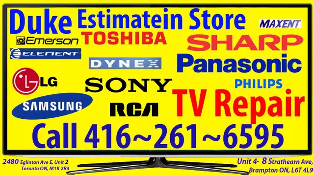 RCA, LG, Sharp, Haier, Sony, Any Brand, Smart, TV Repair in General Electronics in City of Toronto - Image 3