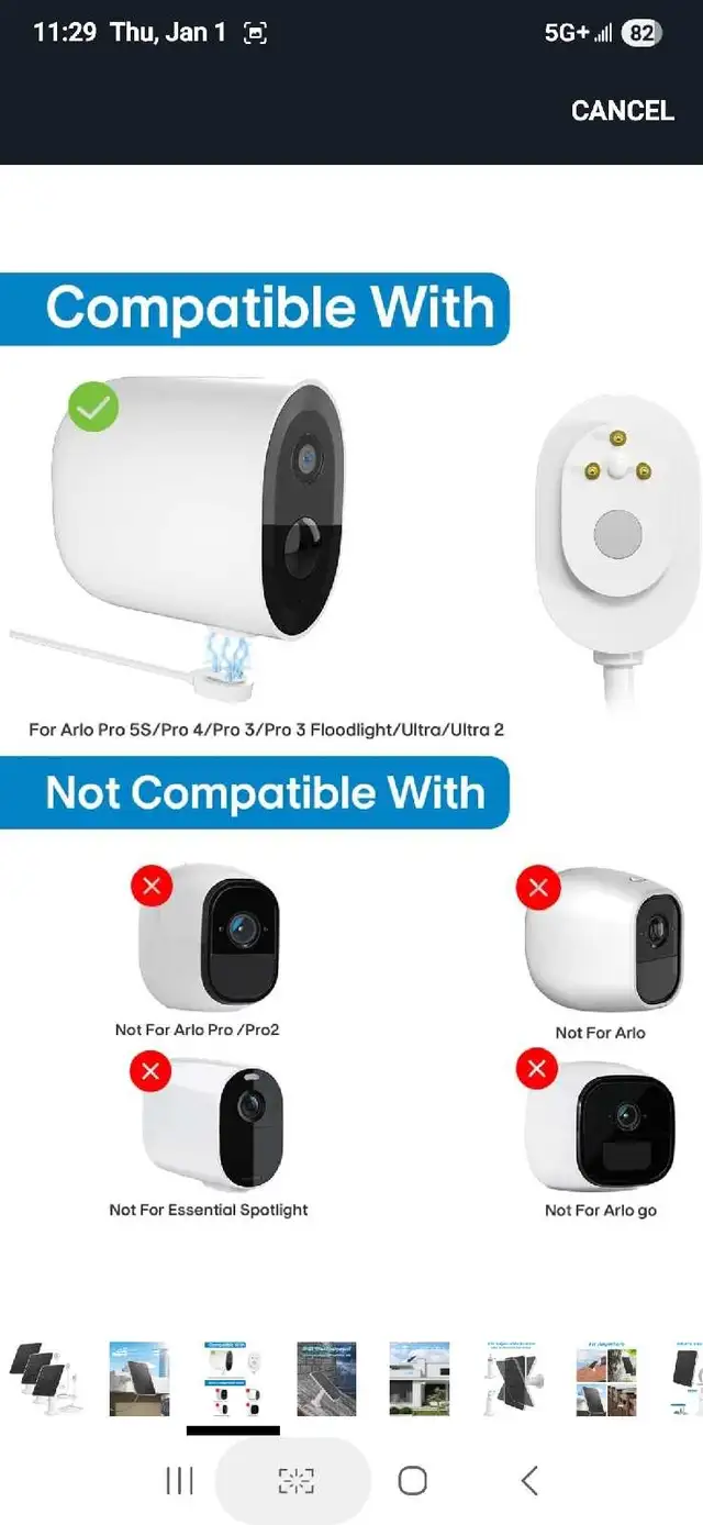 Solar Panel Charger Compatible with Arlo Ultra/Ultra 2/Pro 3/Pro in Security Systems in Markham / York Region - Image 5