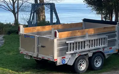 Bluewater Aluminum Dump trailer 10x6 dual axle 7000lb