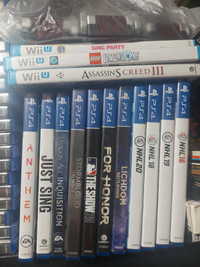 PS4 & Wii U Video games, all MINT$10ea, 5/$45