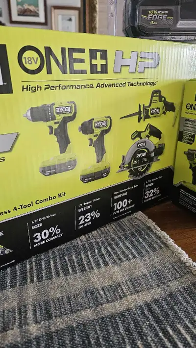 Brand new Ryobi 4 tool kit , View more