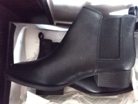Bottes noires femmes neuf women black vegan leather boots size 8