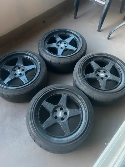 ESR RIMS & INDY 500 TIRES - 225/40k18 92W - 18 inch - 5x100 bolts - Firestone $1000