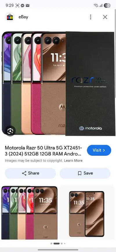 Motorola razr 50 ultra 16 gb unlocked sale or trade, View more