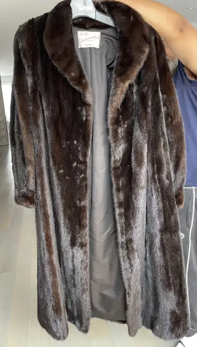 Sable mink fur coat. Real fur. With matching hat. , View more