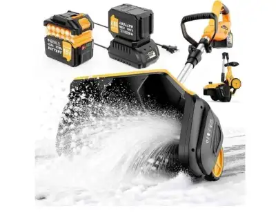 17-Inch Cordless Snow Shovel with Wheels,, View more