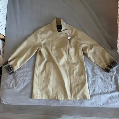 (No brand) Cream beige jacket with a stand collar- brand new and, View more